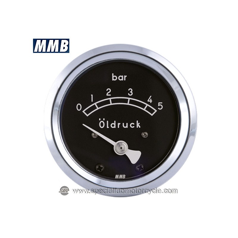 MMB BASIC MANOMETRO PRESSIONE OLIO 48mm 5/10 BAR