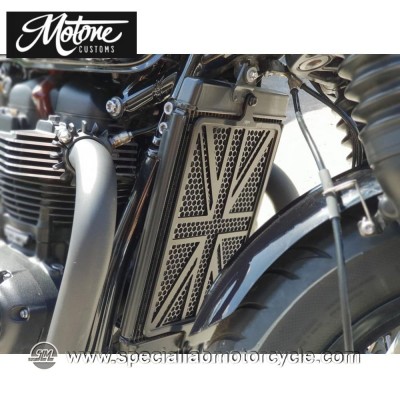 Motone Custom Griglia Protettiva Radiatore Union Jack Triumph Black