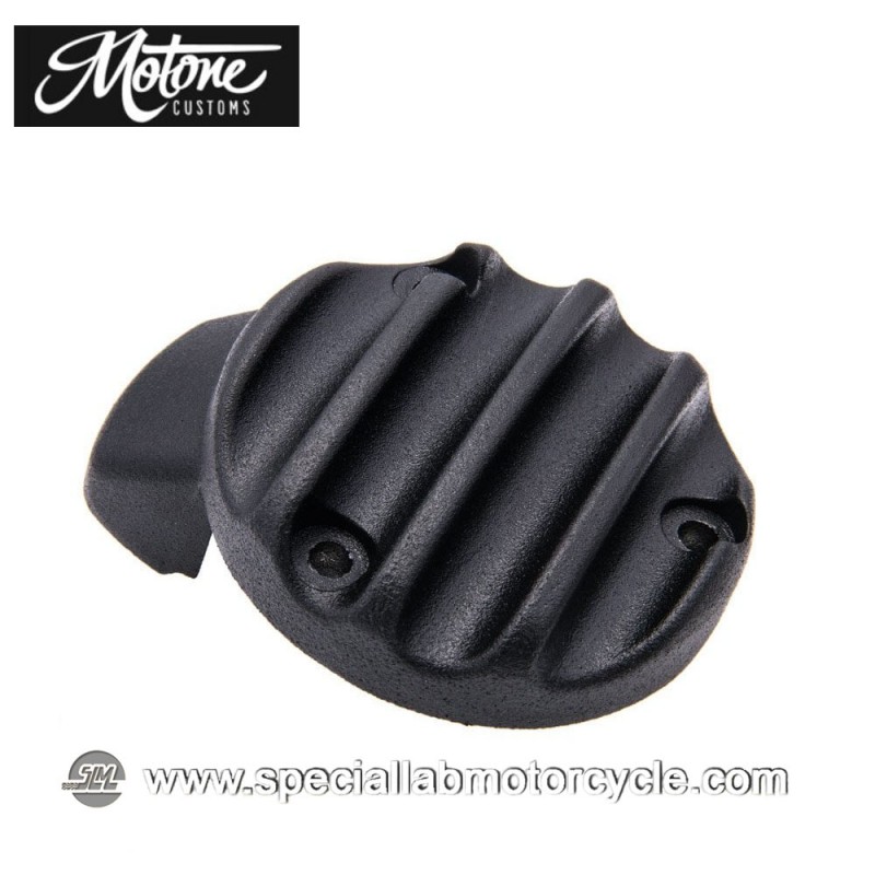 Motone Custom Cover Carburatore Triumph Ribbed Finned Black