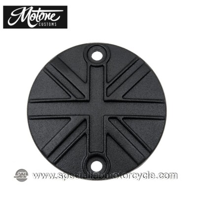 Motone Custom Cover Points Union Jack Triumph Black