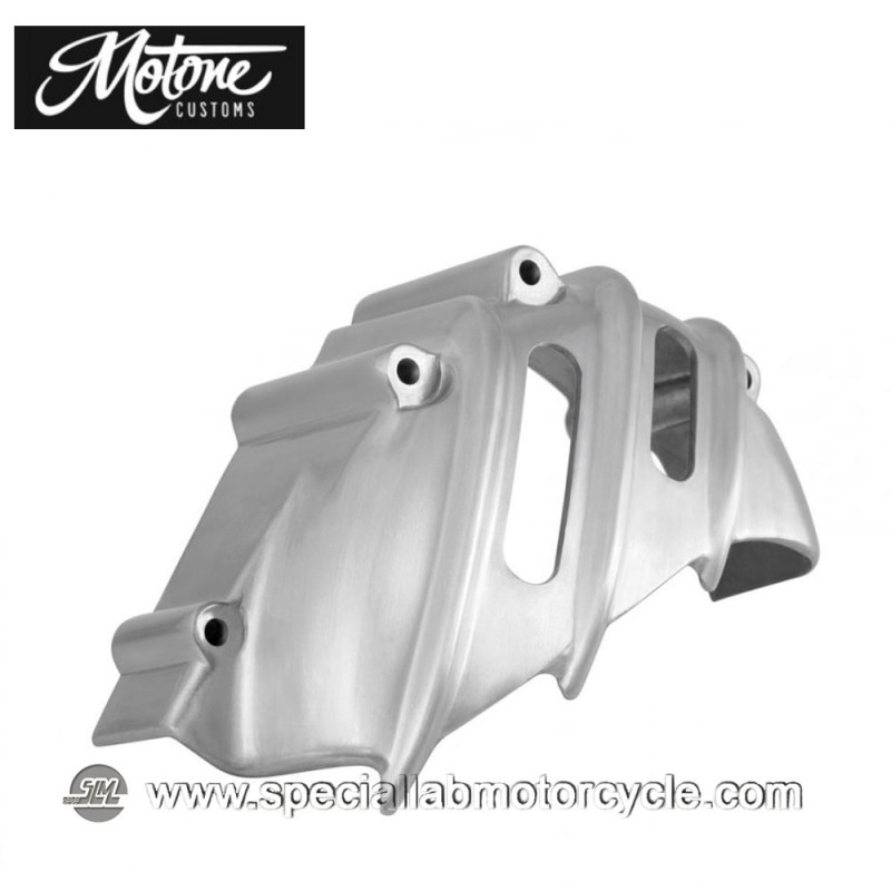 Motone Custom Cover Pignone Triumph Alluminio Spazzolato
