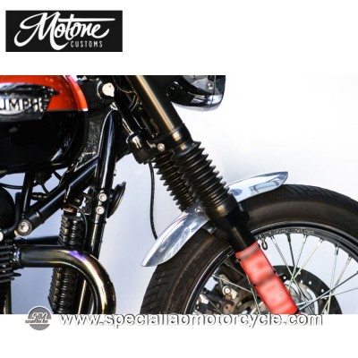 Motone Custom Parafango Anteriore Shorty Alluminio Lucidato Triumph
