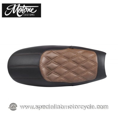 Motone Custom Sella Bonneville Cafè Racer Diamond Black/Brown Triumph