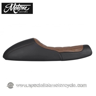 Motone Custom Sella Bonneville Cafè Racer Diamond Black/Brown Triumph