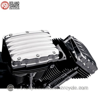 Roland Sands Nostalgia Rocker Box Covers Chrome Harley Davidson Twin Cam Models dal 1999 al 2014