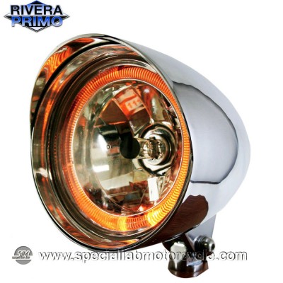 RIVERA PRIMO FLAME THROWER MAX HEADLIGHT CLEAR LENS 14,5cm 5 3/4"