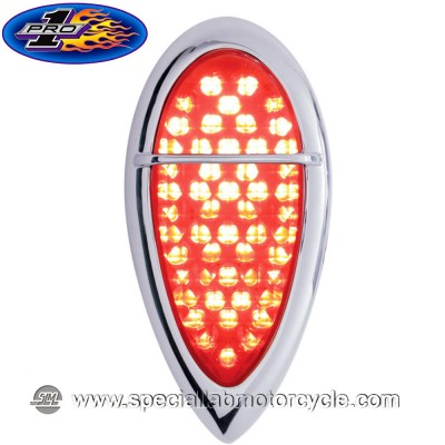 PRO ONE FANALE POSTERIORE LED TEARDROP RED LENS CON BARRA