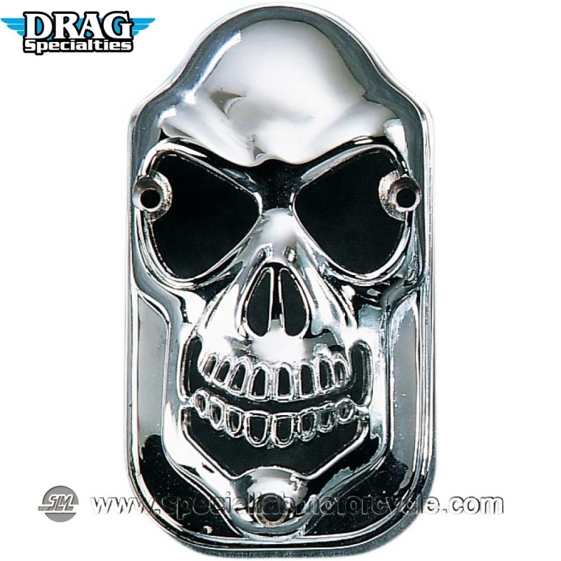 DRAG SPECIALTIES COVER FARO POSTERIORE SKULL GRILLE TOMBSOTNE CHROME