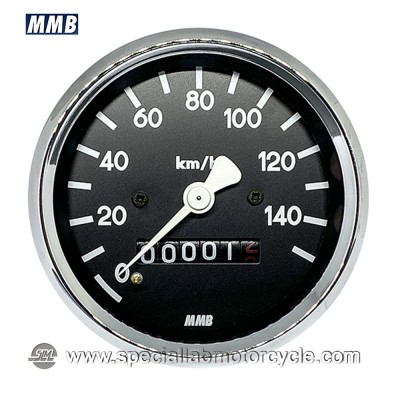 Contachilometri Moto Meccanico Speedometer Spie LED Nero Kawasaki