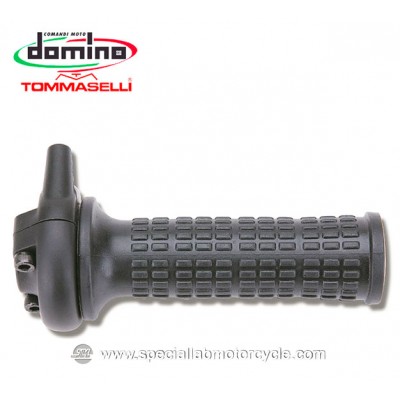 Comando Gas Monocavo Domino Tommaselli 22mm Rally Cafe' Racer Vintage Style Black