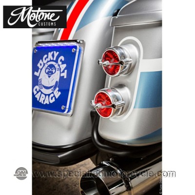 Motone Custom Fanalino Posteriore Led Bel Air Alluminio Lucidato