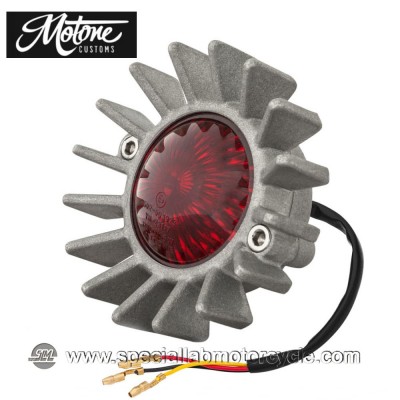 Motone Custom Fanalino Posteriore Led Big Fin Alluminio Grezzo