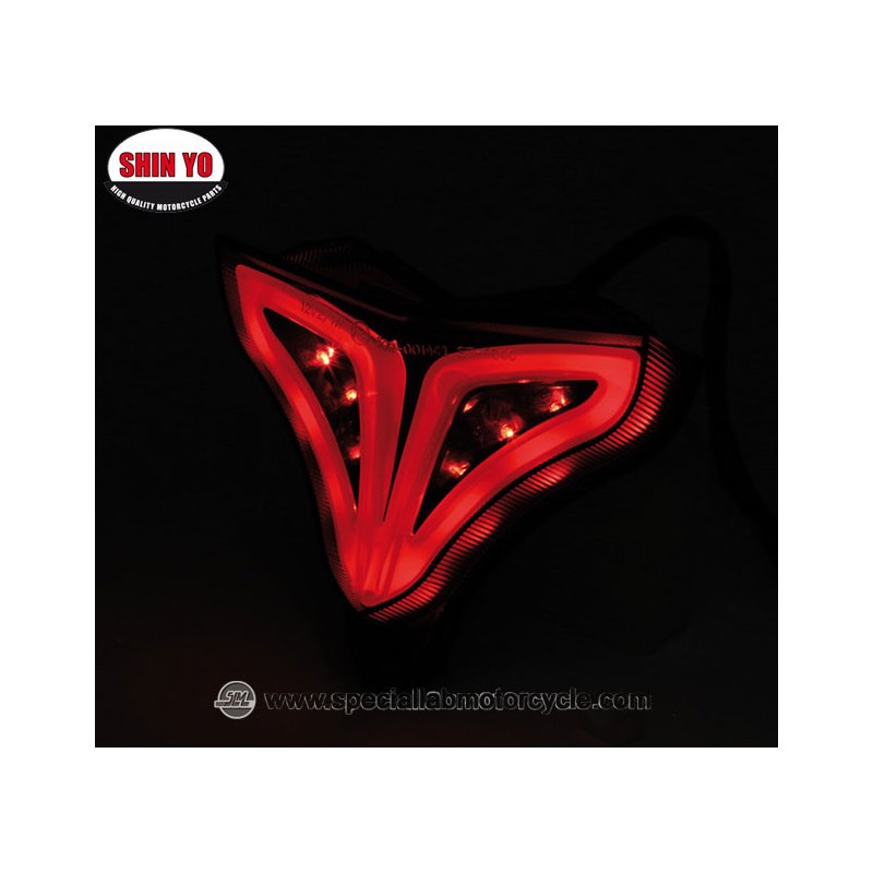 Shin Yo Fanalino Posteriore LED OEM Style per Yamaha XZF R1 Dal 2009 al 2014