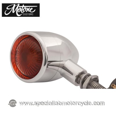 Frecce Cafe Racer Alogene Motone Custom Bullet Style Alluminio Lucidato