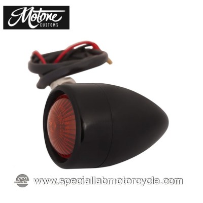 Kit Frecce Cafe Racer Alogene Motone Custom Bullet Style Alluminio Nero Anodizzato