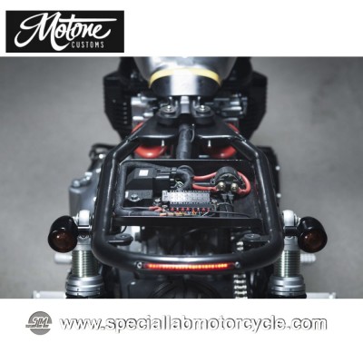 Kit Frecce Cafe Racer Alogene Motone Custom Bullet Style Alluminio Nero Anodizzato