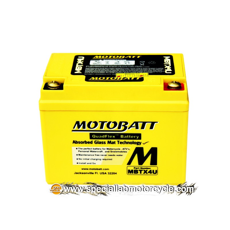 Batteria Sigillata MotoBatt MBTX4U 12V-4Ah per Suzuki