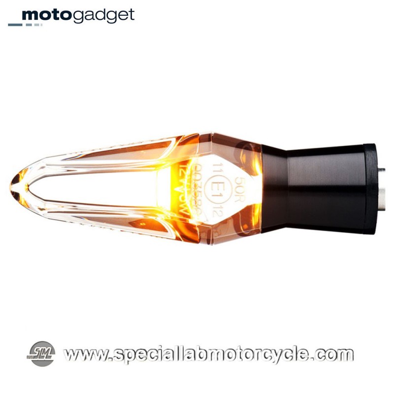 Freccia LED Motogadget M-Blaze Ice Black Clear Lens