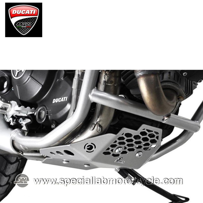 Piastra Paramotore Ibex per Ducati 800 Scrambler Silver