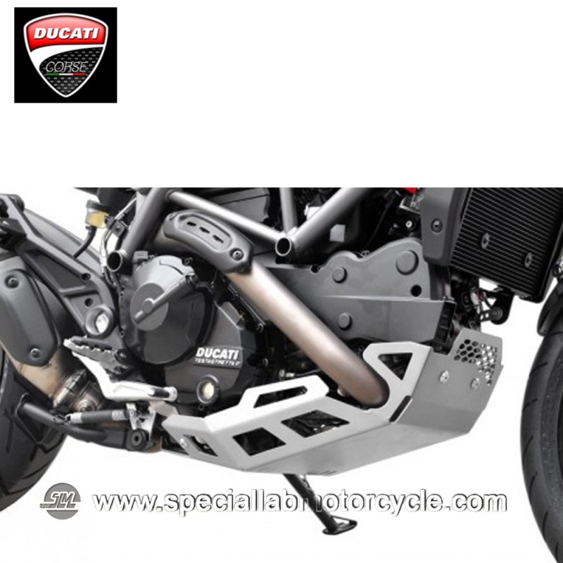 Piastra Paramotore Ibex per Ducati Hypermotard/Hyperstrada 821 Silver